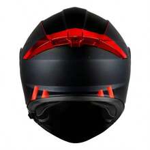 Casco Kov Abatible Thunder Racing Rojo DOT, Protección Máxima para Moto - A - Ver 3