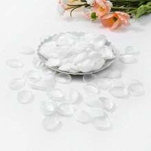 100 Stücke/Packung Kunstseide Sahne Rosenblätter, DIY verbrannte Kante Rosenblätter, geeignet für Feiertage, Single Ladies Party, Hochzeitsdekoration (35 Farboptionen) - Rosenblätter - Übersicht 8