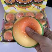 Warner Bros 1 món đồ chơi bóp giảm căng thẳng hình bánh burger sáng tạo, có độ đàn hồi chậm, mềm mại như thật, sản phẩm mới. - Nhiều màu - Xem 4