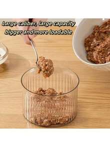 Meatball Maker With Lid - Easy-Press 5-Hole Translucent Manual Meatball Maker, Multi-Functional Kitchen Gadget For Perfect Fish Balls & More - PET Material, 1pc - Multicolor - View 10