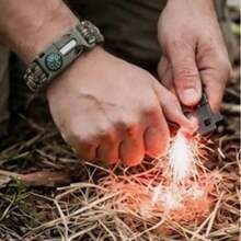 Ultimate Outdoor Adventure Paracord Bracelet - Multi-Functional Survival Tool With Compass & Flint Starter, Portable Safety Gear For Camping, Traveling & Scouting - Multicolor - View 2