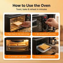 3-In-1 Breakfast Station, Toaster Oven Coffee Maker Combo With Nonstick Griddle, Compact Countertop Breakfast Maker For Small Kitchens, Dorms And Apartments - Black - View 7