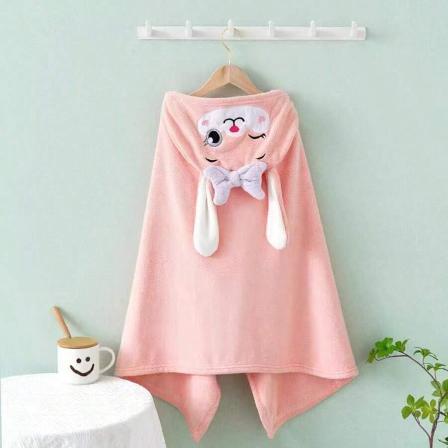 1 chiếc khăn tắm trùm đầu 3D hình động vật hoạt hình cho bé, không rụng lông và không phai màu, thấm hút tốt, thích hợp cho trẻ sơ sinh. - Nhiều màu - Xem 1