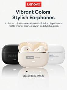 Tai nghe Bluetooth Lenovo LE208 tối giản, Bluetooth 6.0, ghép nối tức thì, độ trễ thấp, chất lượng âm thanh Hi-Fi, khử tiếng ồn thông minh ENC, thời lượng pin dài, phù hợp cho thể thao, công việc, học tập, tương thích với điện thoại thông minh và máy tính. - Xem 10