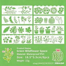 8pcs/Set Mini Hollow Animal Painting Template DIY Scrapbooking Craft Stencils, Reusable For Wood, Paper, Wall, Fabric, Plastic - Animal - View 10