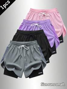 Women's Yoga Shorts Set, Made Of Quick-Dry Fabric With Mesh Pockets, Ideal For Summer Casual Tennis, Fitness And Outdoor Running - Designed Specifically For Women - Perfectly Fits An Active Lifestyle. Sports - Grey - View 11