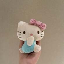 Sanrio 1pc Hello Kitty Cute Sitting Plush Bag Charm Pendant Doll Keychain Bag Accessory Holiday Gift - Mint Green - View 5