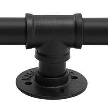 Handrails For Stairs Metal Stair Handrail Hand Rails For Elderly Wall Mount Non-Slip Stair Rods Industrial Pipe Handrail Safety Handle For Outdoor Indoor, Black - Black - View 11