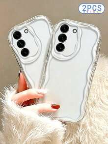 2 件装米白色透明纯色防摔软手机壳，兼容 17、17 Pro、17 Pro Max、16/15 XR/7/8、15 Pro Max/12 Pro Max/13 Pro Max/14 Pro Max、13、14、11、12、P14、P11、P12、XS、XR、7/8 P、7/8 GES2 系列、S24、A03s、A03 Core、A04、A12、A13、A14、A21s、A22、A23、A24、A32、A33、A34、A5、A51、A52、A53、A54、A71、A72、A73、S20 FE、S21、S22、9、9A - 彩色 - 查看 85