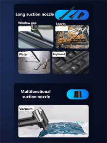 HYUNDAI Portable Rechargeable Vacuum Cleaner, Lightweight Compact Handheld Vacuum, Multi-Functional Cleaning Vacuum Suitable For Home, Car, Pet Hair Cleaning, A Household Essential - Cordless - View 6
