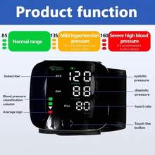 Kit Monitoreo de Salud Completo: Tensiómetro Digital de Muñeca Preciso + Termómetro Infrarrojo Sin Contacto + Oxímetro de Dedo Portátil con Pantalla LED - conjunto1 - Ver 3
