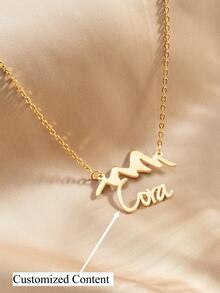 Collar con colgante de montaña de acero inoxidable - Joyería inspirada en los viajes personalizada - Multicolor - Ver 1