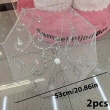 6/3/1pc White Lace Umbrella, Party Decor, Portable Mini Umbrella For Wedding & Dance Performance, Angel Goddess Gift Lace Umbrella, Foldable, Wedding Party Decor, Photography Prop - Lace Umbrella - View 13