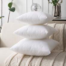 1 Cojín cuadrado blanco para sofá - Un cojín decorativo de sofá de moda, hecho de tela de poliéster suave con textura esponjosa, adecuado para camas y sofás, que agrega comodidad y estilo moderno, cojín decorativo - Blanco - Ver 4