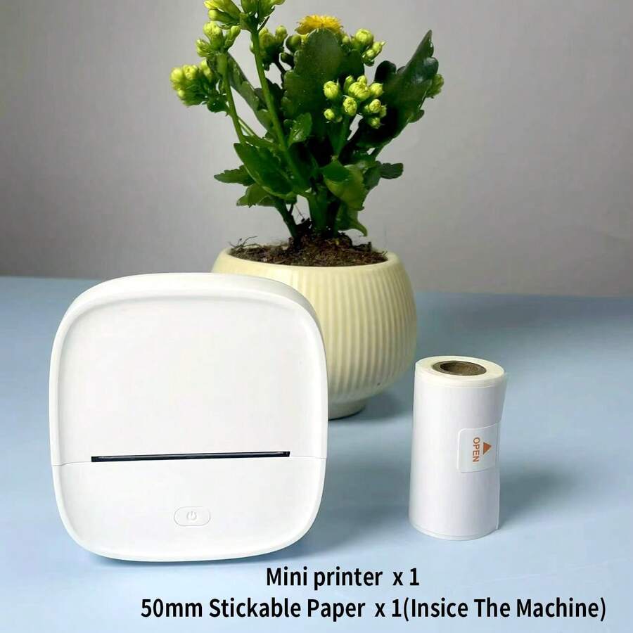 ORICO-B23+1 Roll 56mm White Continuous Label Paper, Label Maker With Tape, 2-Inch Portable Thermal Label Paper, Mini Label Printer, Paper Size: 2.2 Inch, Wireless Connection, Ink-Free Printing, Multiple Template Fonts & Icons, Customizable Labels For Home, School