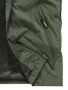 Men's Outdoor Multi-Functional Utility Vest, Spring/Summer Fishing Photography Casual Jacket With Multiple Pockets Sports - Army Green - View 6