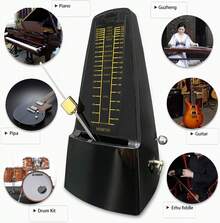 HOSEYIN Mechanical Metronome, Universal Metronome For Piano, Guitar, Violin,Drums And Other Instruments (Classic Black) - ColorA - View 5