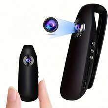 1 pieza Cámara mini HD 1080P portátil (tarjeta SD no incluida) - Recargable, compatible con smartphone, admite tarjeta TF de hasta 128GB - Adecuada para grabación de video, ciclismo, recopilación de pruebas y exploración, batería de 400mAh - Ver 6