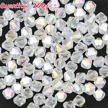 100Pcs Multicolor Austrian Crystal Bicone Beads - 4mm Faceted Glass Spacer Beads For DIY Jewelry Making And Handmade Crafts - One Bag - View 30