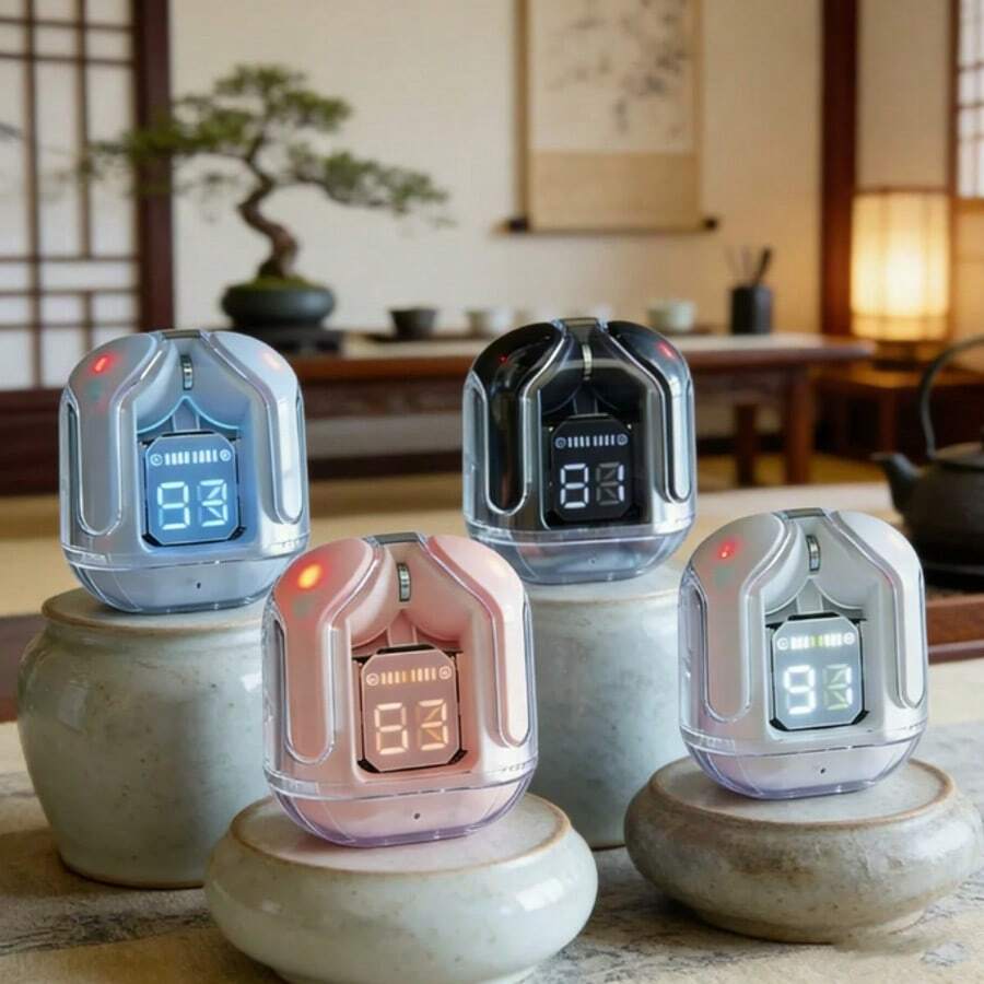 新款无线迷你耳塞，带LED电量数字显示，TWS真无线立体声蓝牙耳机，5.3