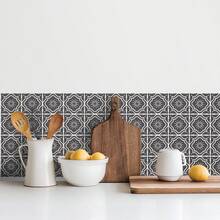 Multicolor Geometric Talavera Tile Stickers 4x4 Inch 24 Pack Self Adhesive Wall Decals Easy Peel And Stick For Kitchen Bathroom Stair Decor - Multicolor - View 8