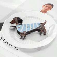 1pc Cute Cartoon Sausage Dog Shaped Sweet Hair Clip - Animal - View 7