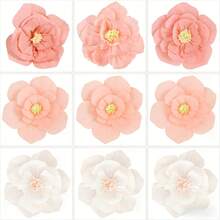 Artificial 3D Wall Decor Flowers, Pink Tones, Suitable For Birthday, Wedding, Bridal Party, Nursery Decor, Ladies' Gathering - Multicolor - View 7