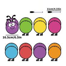 hoojojo Wipeable Caterpillar Phonics Spelling Cards, Sight Words Sentence Building Game, ESL Teaching Supplies For Homeschool Classroom - Multicolor - View 11