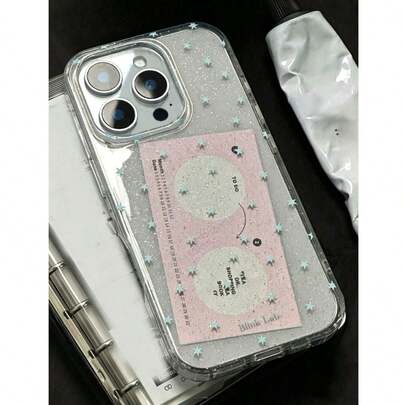 Sparkling Starlight Clear Phone Case, Compatible With 17 Pro Max/16/15/14/13/12 Pro Max/11, Cute Dreamy Glitter Shockproof Protective Cover, Korean Style Gift