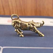 Decoración de buey de latón: Escultura de buey linda para decoración del hogar - No se necesita energía - Adecuado para la sala de estar y la oficina - Regalo ideal para amantes de los animales y entusiastas de la decoración del hogar - Animal - Ver 4