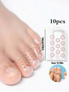 10pcs Transparent Breathable Anti-Friction Foot Protection Cushion, Soft Shoe Pad For Women High Heels Women Pumps And Men Sneakers Shoes Summer Daily Wear ARVY 2BAY - trắng - Xem 7