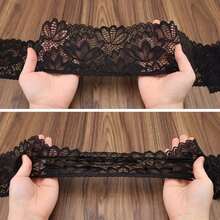 5cm Wide Elastic Floral Lace Trim, Suitable For Garment Sewing, Lingerie, DIY Decoration - A - View 4