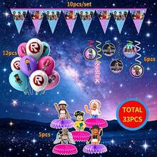 Roblox Bộ trang trí sinh nhật bé gái 33 món, đồ dùng tiệc tùng phù hợp cho Lễ Tạ ơn, Halloween và Giáng sinh, thích hợp cho các buổi lễ kỷ niệm, tiệc tốt nghiệp, họp mặt và những dịp đặc biệt. - Cô gái Roblo, Bóng bay, Tổ ong, Hình xoắn ốc, Cờ tam giác - Xem 3