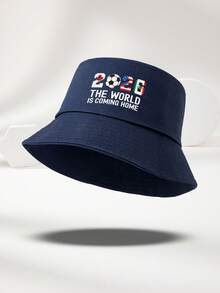 1 pièce Chapeau seau homme 2026 nouveau motif CANADA brisé imprimé personnalisé populaire minimaliste protection solaire noir multicolore mode décontractée extérieure convient pour le port quotidien les voyages en plein air la pêche le visionnage de sports cadeau polyvalent Coupe du Monde 2026 - D - Voir 5