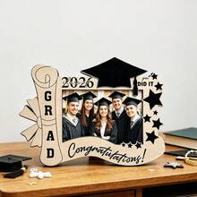 1/3pcs Class Of 2026 Wooden Graduation Photo Frame Ornament Suitable For 5-Inch Photos Plaque Tabletop Display, Personalized Graduation Gift For College Senior High School Students Home Office Desk Decor - Graduation Season Photo Frames - View 10