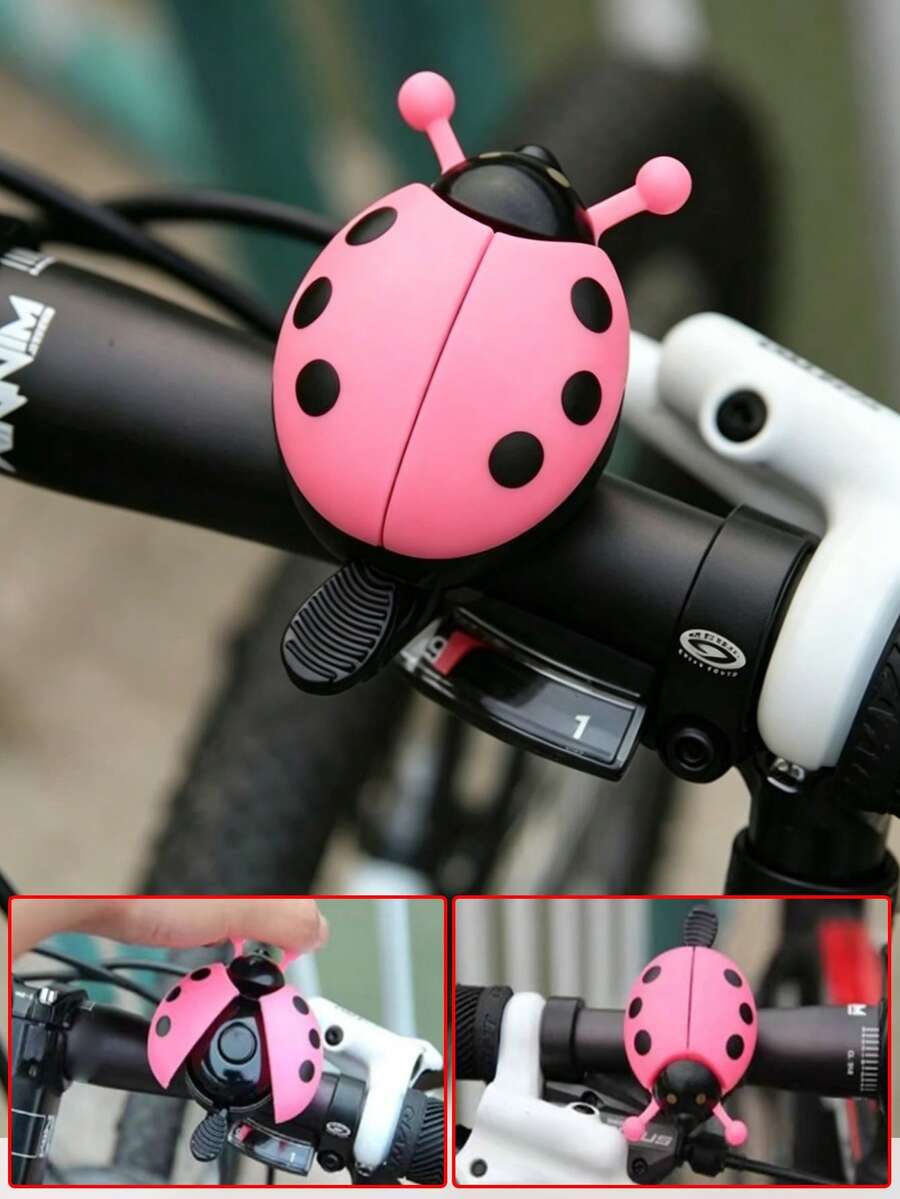1pc Cartoon Beetle/Ladybug Bicycle Bell, Motorcycle Bell, Bike Bell, Clear And Bright Sound, Suitable For Mountain Bike/City Bike/Motorcycle Accessories, Anti-Rust, Bicycle Decoration, Korean Pop Music - Bell - View 1