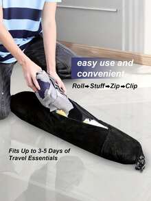 Adjustable U-Shaped Neck Pillow, Portable Soft Polyester Fiber Medium Softness, Suitable For 3-Day Clothing Storage, Suitable For Short Trips, Business, Flights, Cars, Camping, Hand Wash, No Printing - Multicolor - View 3
