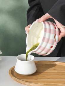 1件/2件/4件/5件套 新款可爱宠物条纹抹茶套装，创意吸睛抹茶碗，经典条纹系列，高品质抹茶工具组合，包含抹茶碗、打蛋器、竹勺、抹茶筛，适合抹茶爱好者和初学者，母亲节、长辈、情人节的绝佳礼物 - 查看 8