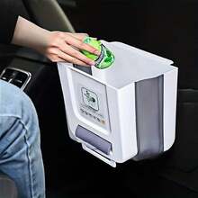 Foldable Car Trash Can, Wall-Mounted Kitchen Trash Can With Hinged Door - Heavy-Duty Compact Car Trash Can, Open Design For Easy Use, Suitable For Cars, SUVs, Trucks, An Ideal Choice For Drivers And Passengers, Wall-Mounted Trash Can - A - View 5