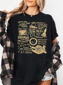 T-Shirt Featuring The Movie Project Hail Mary, Ideal For Rocky Fans And Sci-Fi Enthusiasts, A Fun Gift Option. - 黑色 - 查看 2