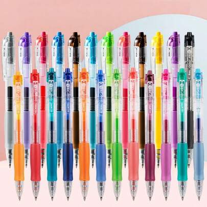 OBOVAY 3pcs/Set - Cute Colorful Retractable Gel Pens, Smooth Writing Colored Pens For Scrapbooking, Journaling And Drawing, Creative Stationery, Ideal Back-To-School Gift For Students, Art Lovers And Stationery Collectors