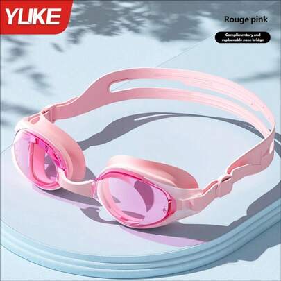 Yuke Swimming Goggles Anti Fog Waterproof UV Protection Silicone Soft Comfortable Adjustable Strap No Leak Pool Essentials Beach Essentials For Swimming Diving Surfing Vacation