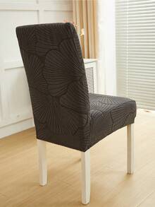 1/4/6/8pcs Removable Plush Velvet Shell Pattern Full Coverage Stretch Chair Covers, Suitable For Dining Room, Bedroom, Living Room Home Decor, Holiday Party Decoration - Dark Grey - View 8