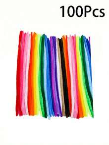 400pcs Value Pack DIY Pipe Cleaner, Macaron Colors, DIY Craft Pipe Cleaners, Random Mixed Colors Including Dense Chenille Stems, Fluffy Sticks, Craft Decor Chenille Stems Supplies - Pipe Cleaners - View 10
