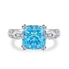 T-Brand Cross Ring With , S925 Sterling Silver Yellow Diamond Ice Flower Cut Ring For Women - Yellow Diamond - CBJZ230 - View 9