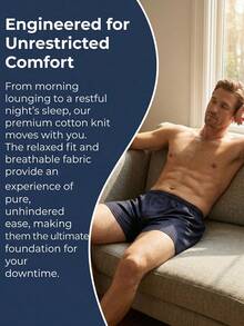 100% Cotton Boxers For Men Loose Fit Soft Knit Solid Color Boxer Shorts Relaxed Fit Cotton Boxers For Men With Button Fly - 灰色 - 查看 6