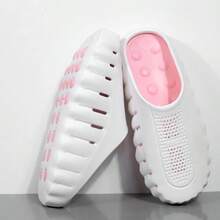 NEW BRADER 女士EVA拖鞋，白色和粉色，透气防滑，按摩鞋底，舒适家居浴室拖鞋 - 粉色 - 查看 4