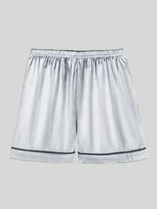 2pcs Tween Boy Short Sleeve Shorts Pajama Set - Light Grey - View 11