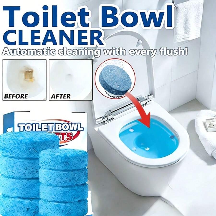 10/20/50 tablet pembersih toilet berbuih, cocok untuk berbagai keperluan (pembersih kaca depan mobil, wastafel kamar mandi, toilet, pembersih kaca), alat bantu pembersihan rumah tangga yang bermanfaat.