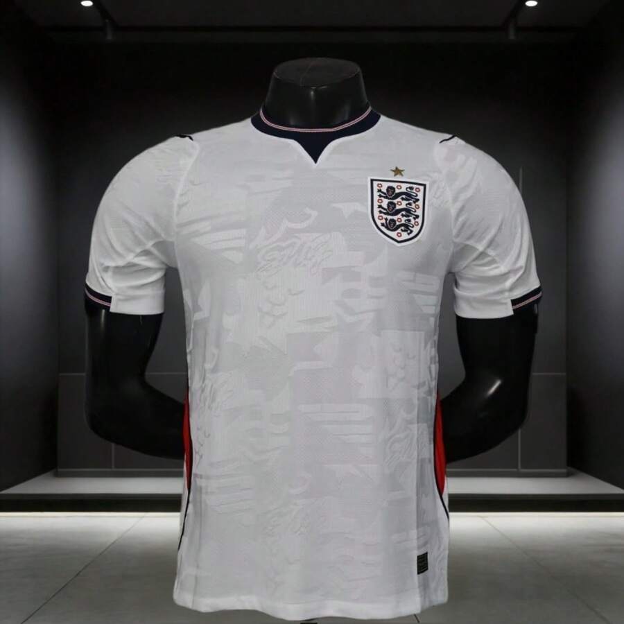 2026-2027 England Home & Away Football Shirt, High-Quality Quick-Dry Breathable, Classic White-Red Colorway, Multiple Star Numbers Available - 主場9號 - 查看 1